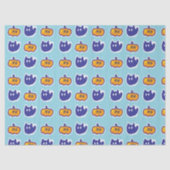 Halloween Pompoen & kat Tissuepapier (Voorkant)