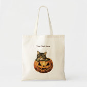  Halloween pompoen Kat Tote Bag (Voorkant)