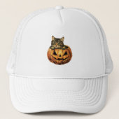  Halloween pompoen Kat Trucker Pet (Voorkant)