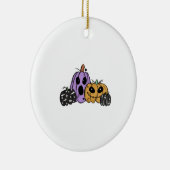 Halloween pompoen keramisch ornament (Rechts)