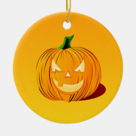 Halloween pompoen, keramisch ornament