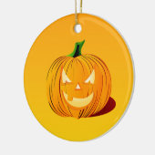 Halloween pompoen, keramisch ornament (Links)