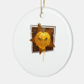 Halloween pompoen keramisch ornament (Links)