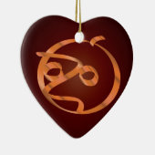 Halloween pompoen keramisch ornament (Rechts)