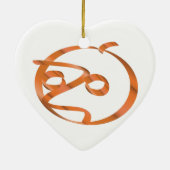 Halloween pompoen keramisch ornament (Achterkant)