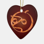 Halloween pompoen keramisch ornament (Links)