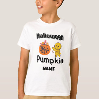 Halloween pompoen kinderen gepersonaliseerde gesch t-shirt