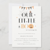 Halloween Pompoen Kleine Boe Kinderen Verjaardagsu Bedankkaart (Voorkant)