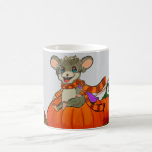 HALLOWEEN POMPOEN KLEINE MUIS KOFFIEMOK