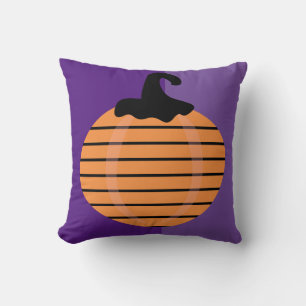 Halloween Pompoen Kleurenblok Oranje Worp Kussen