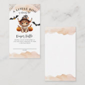 Halloween Pompoen Koe Kleine Boo Luier Raffle Informatiekaartje (Voorkant / Achterkant)