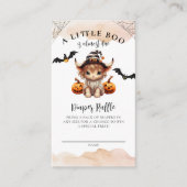 Halloween Pompoen Koe Kleine Boo Luier Raffle Informatiekaartje (Voorkant)