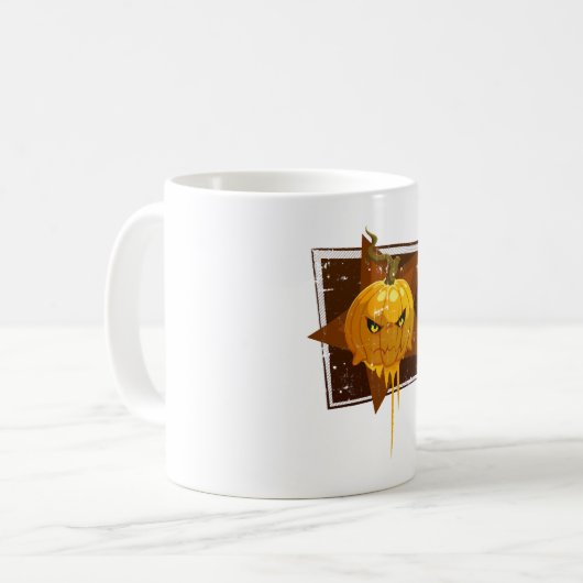 Halloween pompoen koffiemok (Voorkant links)