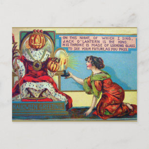 Halloween pompoen koning  Vakantie briefkaart