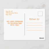 Halloween pompoen kostuum verjaardagsfeestje wit P Briefkaart (Achterkant)