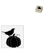 Halloween pompoen kraai rubberstempel (Gestempeld)