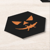 Halloween pompoen krokodil kostuum kartonnen onderzetters (Schuin)