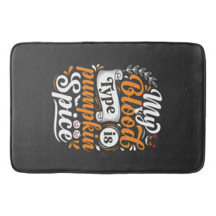 Halloween Pompoen Kruiden Bloedtype Retro Typograf Badmat