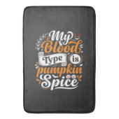 Halloween Pompoen Kruiden Bloedtype Retro Typograf Badmat (Voorkant Verticaal)
