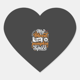 Halloween Pompoen Kruiden Bloedtype Retro Typograf Hart Sticker