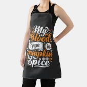 Halloween Pompoen Kruiden Bloedtype Retro Typograf Schort (Insitu)