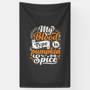 Halloween Pompoen Kruiden Bloedtype Retro Typograf Spandoek