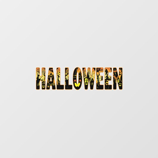 Halloween pompoen kunstwerk raamsticker (Vel)
