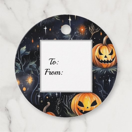 Halloween pompoen Label (Voorkant)