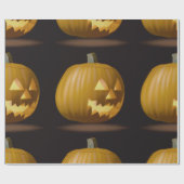Halloween pompoen lantaarn inpakpapier (Vlak)