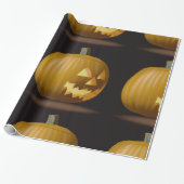 Halloween pompoen lantaarn inpakpapier (Uitgerold)