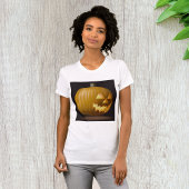 Halloween pompoen lantaarn vrouwen T-shirt