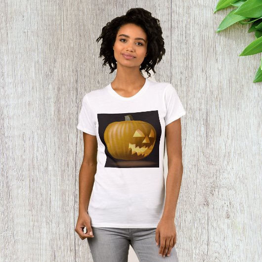 Halloween pompoen lantaarn vrouwen T-shirt