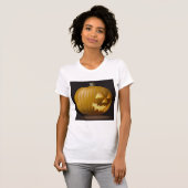 Halloween pompoen lantaarn vrouwen T-shirt (Voorkant volledig)