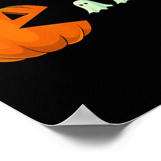 Halloween Pompoen Leuk Geesten Jongens Kinder Vrou Poster (Hoek)