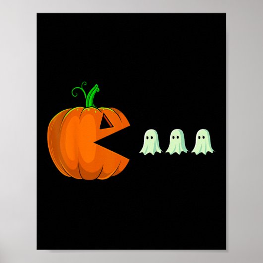 Halloween Pompoen Leuk Geesten Jongens Kinder Vrou Poster (Voorkant)