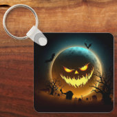 Halloween/pompoen/maan/herfst Sleutelhanger (Voorkant)