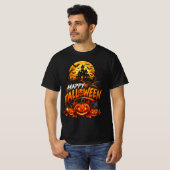 Halloween Pompoen Maan Magie T-shirt (Voorkant volledig)