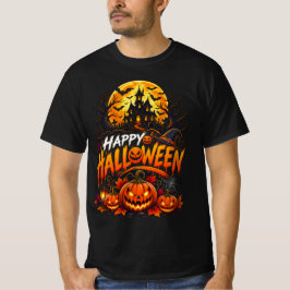 Halloween Pompoen Maan Magie T-shirt