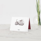 Halloween Pompoen Magic Opvouwbare Tafel Tent Kaar Bedankkaart (Achterkant)