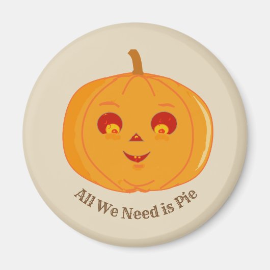 Halloween Pompoen Magneet (Voorkant)