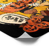 Halloween pompoen Mainstreet op Head Night Poster (Hoek)