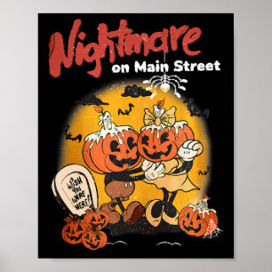 Halloween pompoen Mainstreet op Head Night Poster