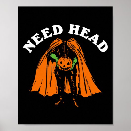 Halloween pompoen Man nodig hoofd kostuum partij Poster (Voorkant)
