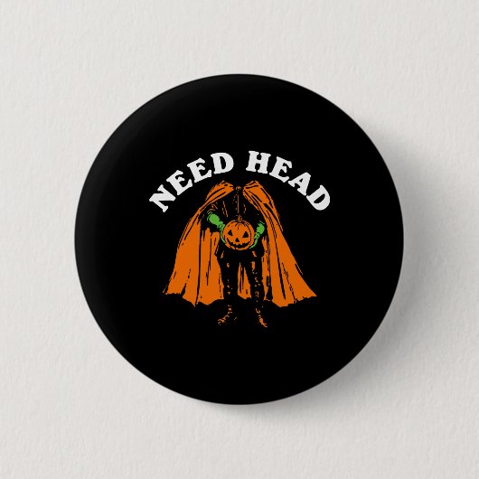 Halloween pompoen Man nodig hoofd kostuum partij Ronde Button 5,7 Cm (Voorkant)