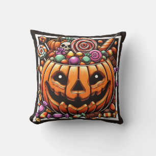 Halloween pompoen mand kussen