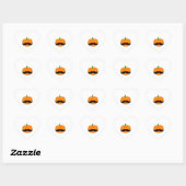 Halloween pompoen met baard hart sticker (Vel)