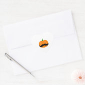 Halloween pompoen met baard hart sticker (Envelop)