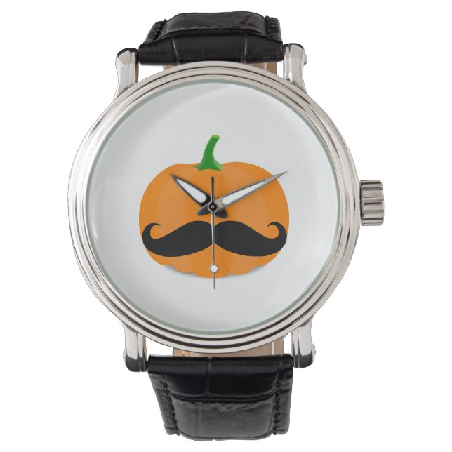 Halloween pompoen met baard horloge (Voorkant)