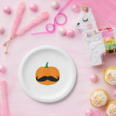 Halloween pompoen met baard papieren bordje (Feest)