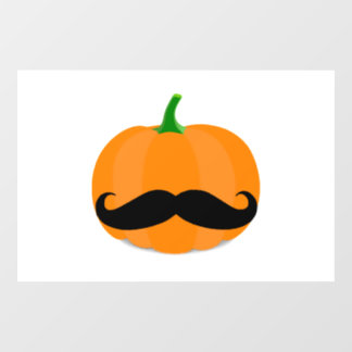 Halloween pompoen met baard raamsticker